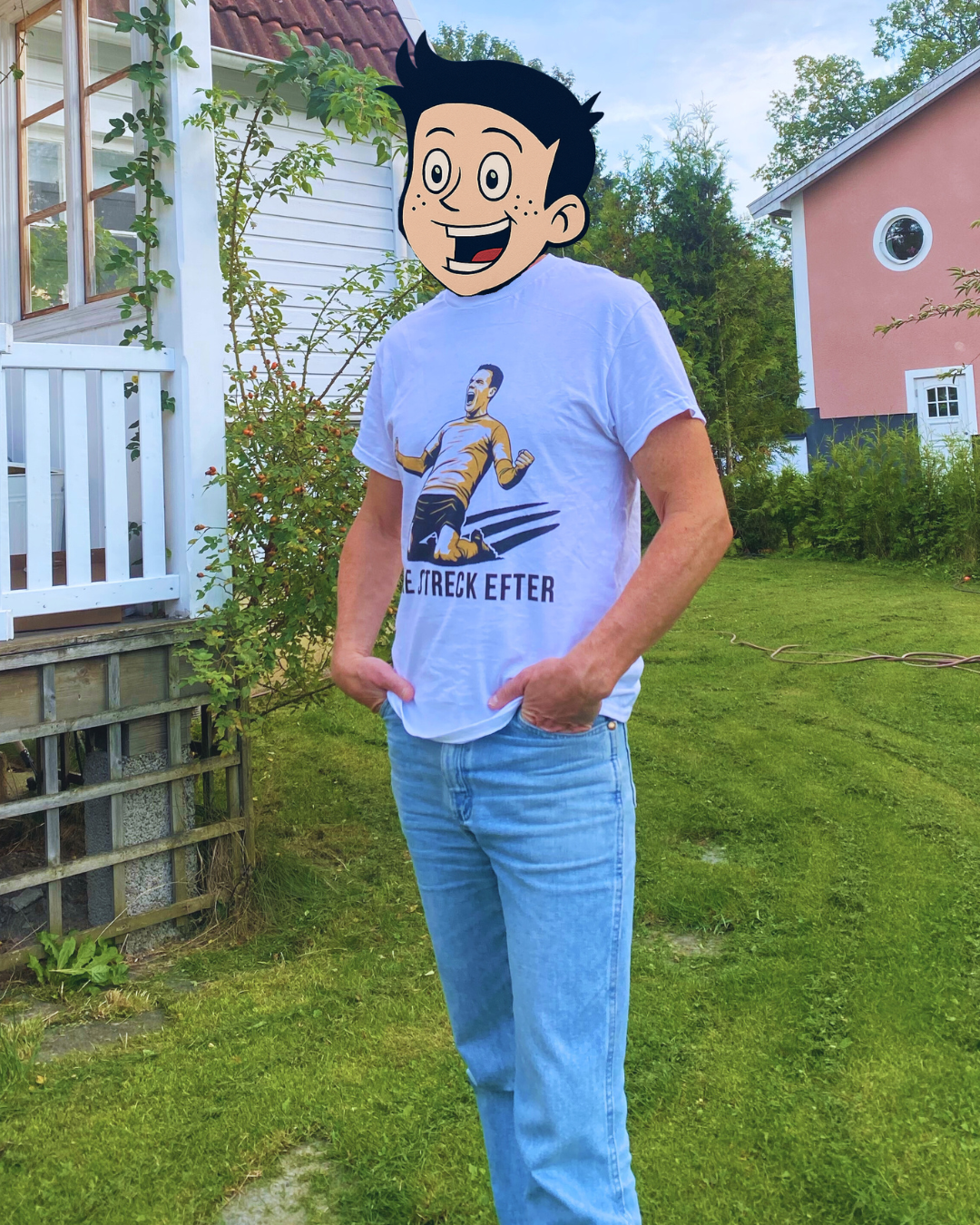 Tre streck efter T-shirt