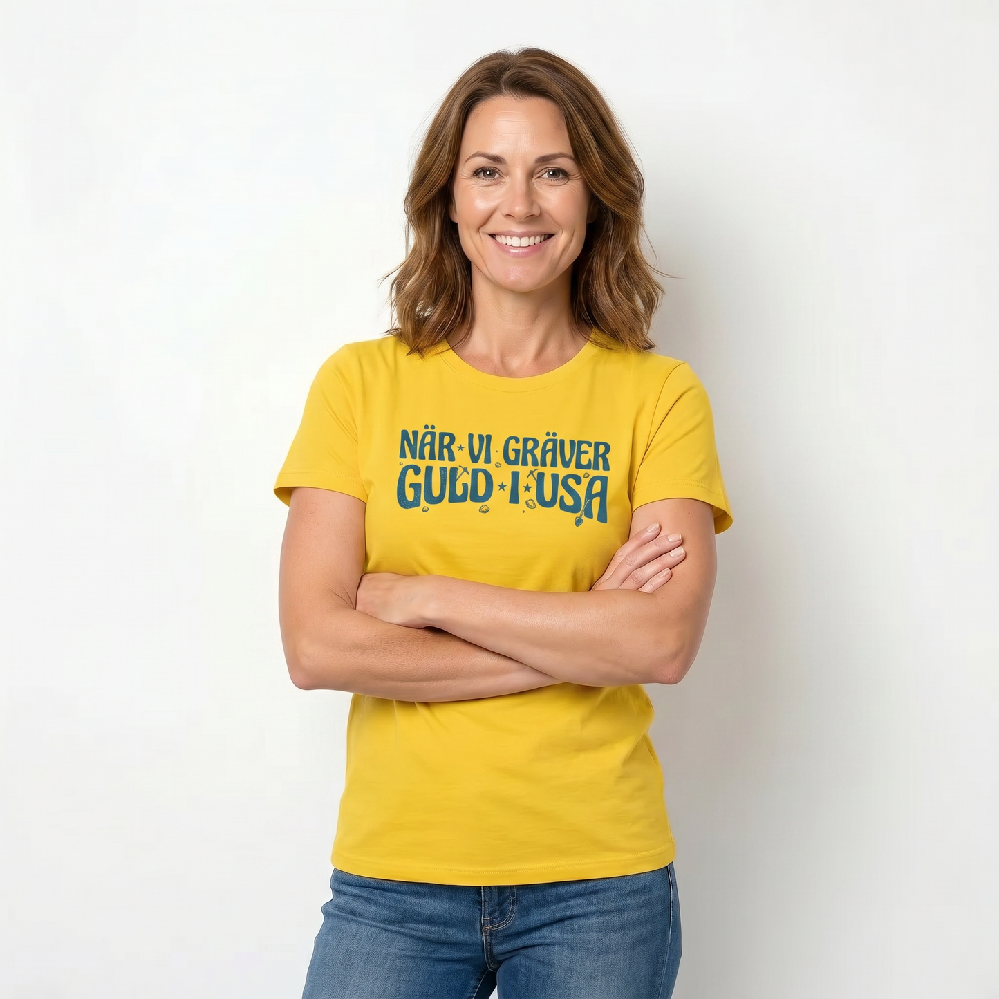 När vi gräver guld i USA | Sverige VM 2026 | Rolig Fotboll T-shirt Lirare Wear