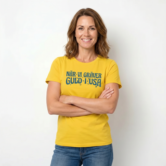 När vi gräver guld i USA | Sverige VM 2026 | Rolig Fotboll T-shirt Lirare Wear