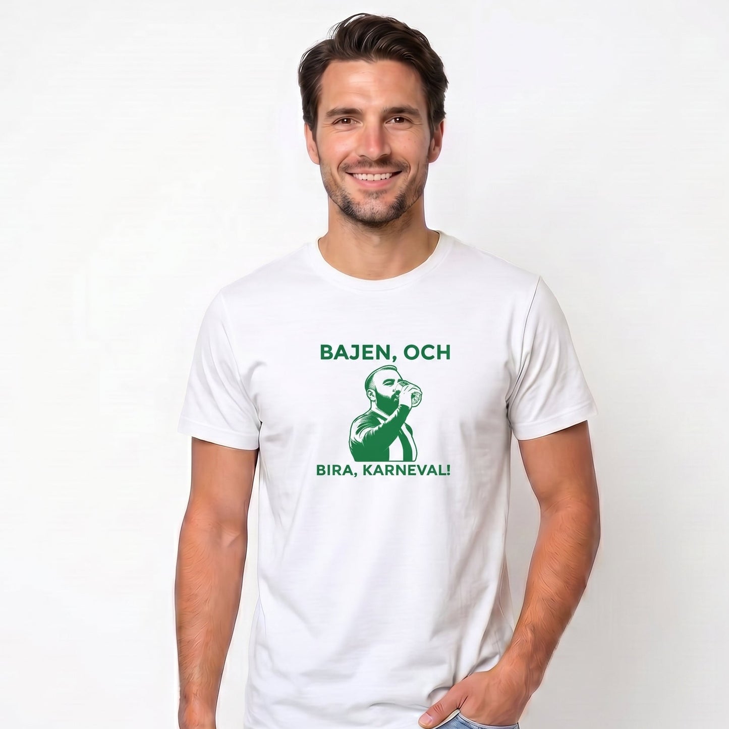 Bajen och Bira, Karneval | Hammarby Kennedy | Rolig Fotboll T-shirt Lirare Wear